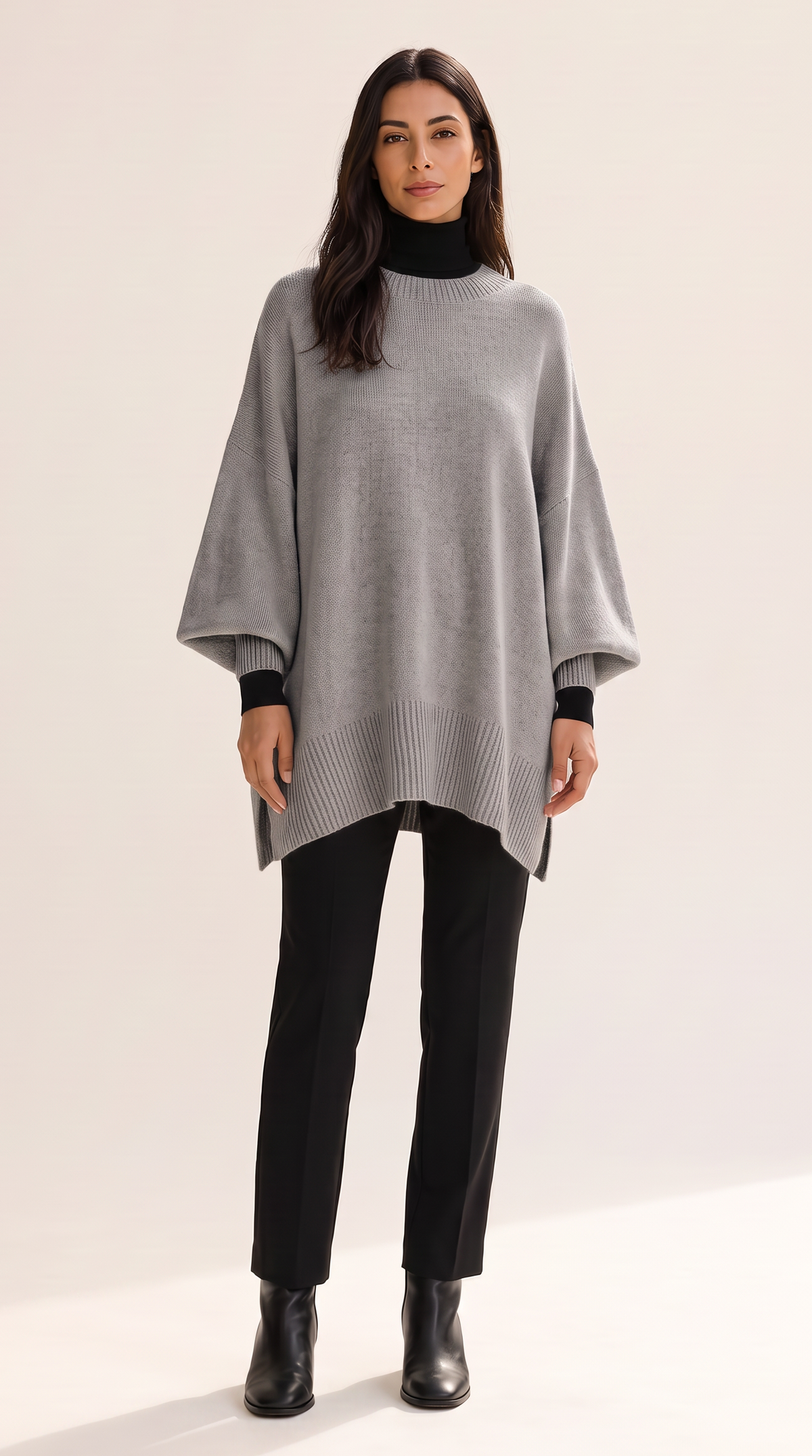 The Oversized Knit Poncho