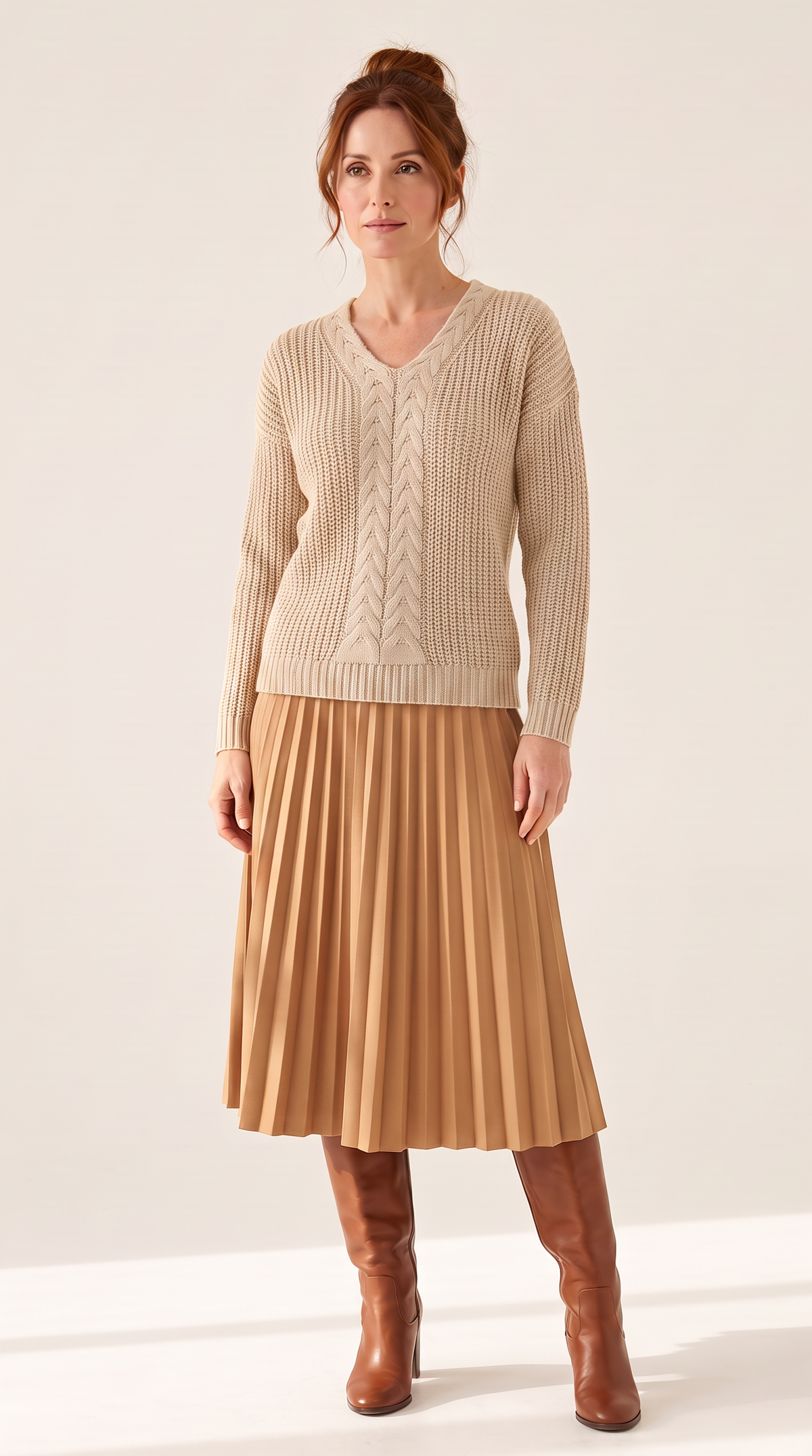 The Textured V-Neck Sweater