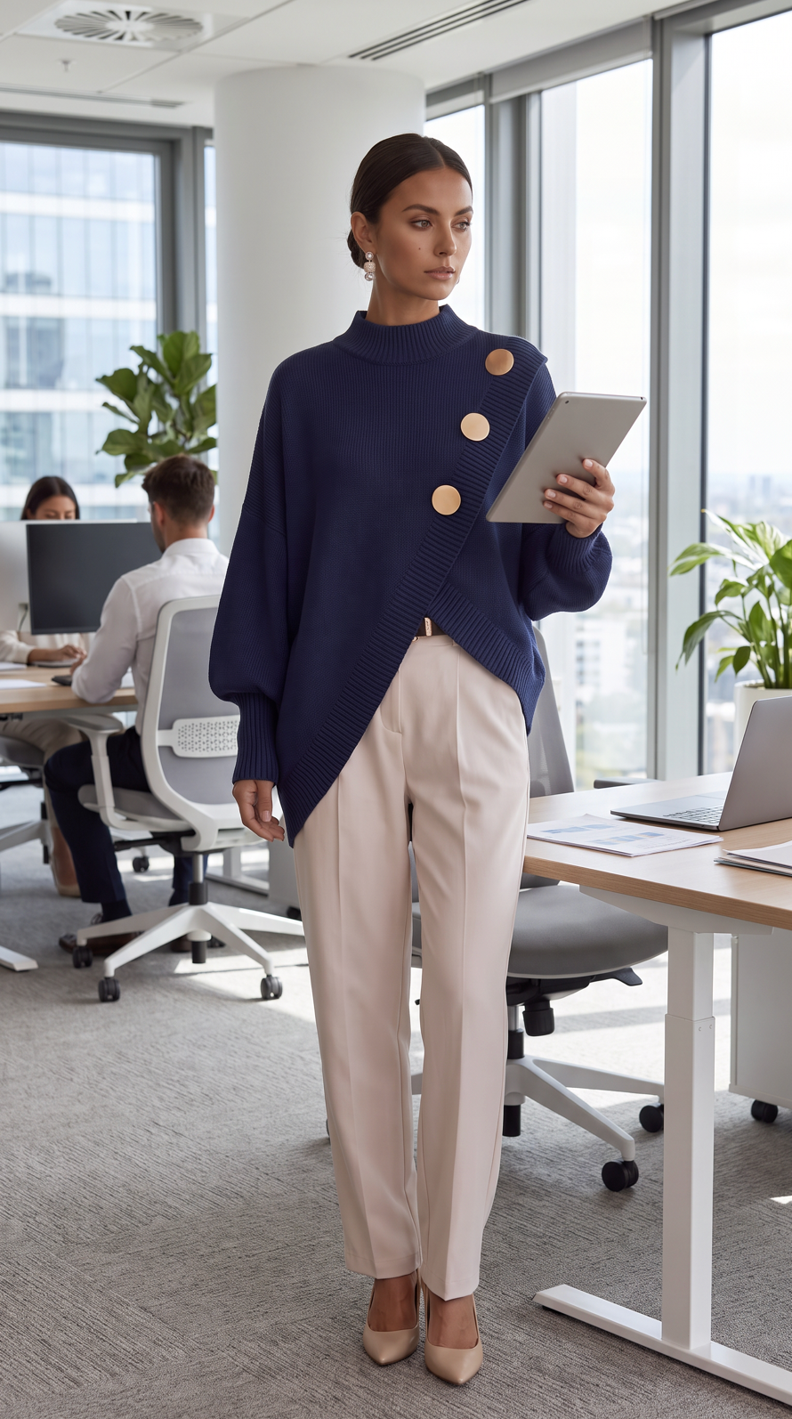 The Maxi Button Turtleneck