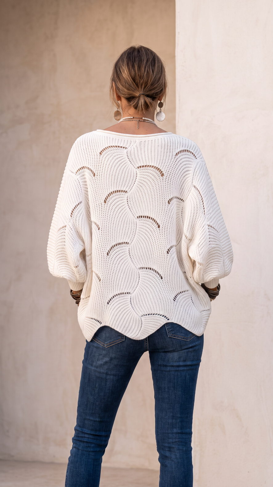 The Wave Pointelle Sweater