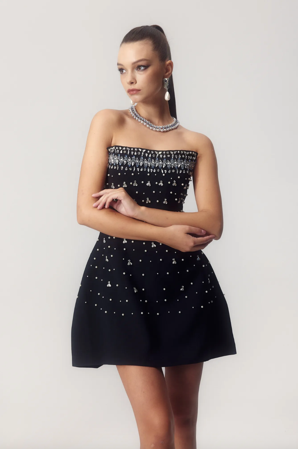 The Gemma Strapless Mini Dress