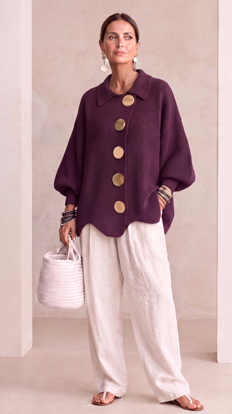 The Golden Button Cardigan