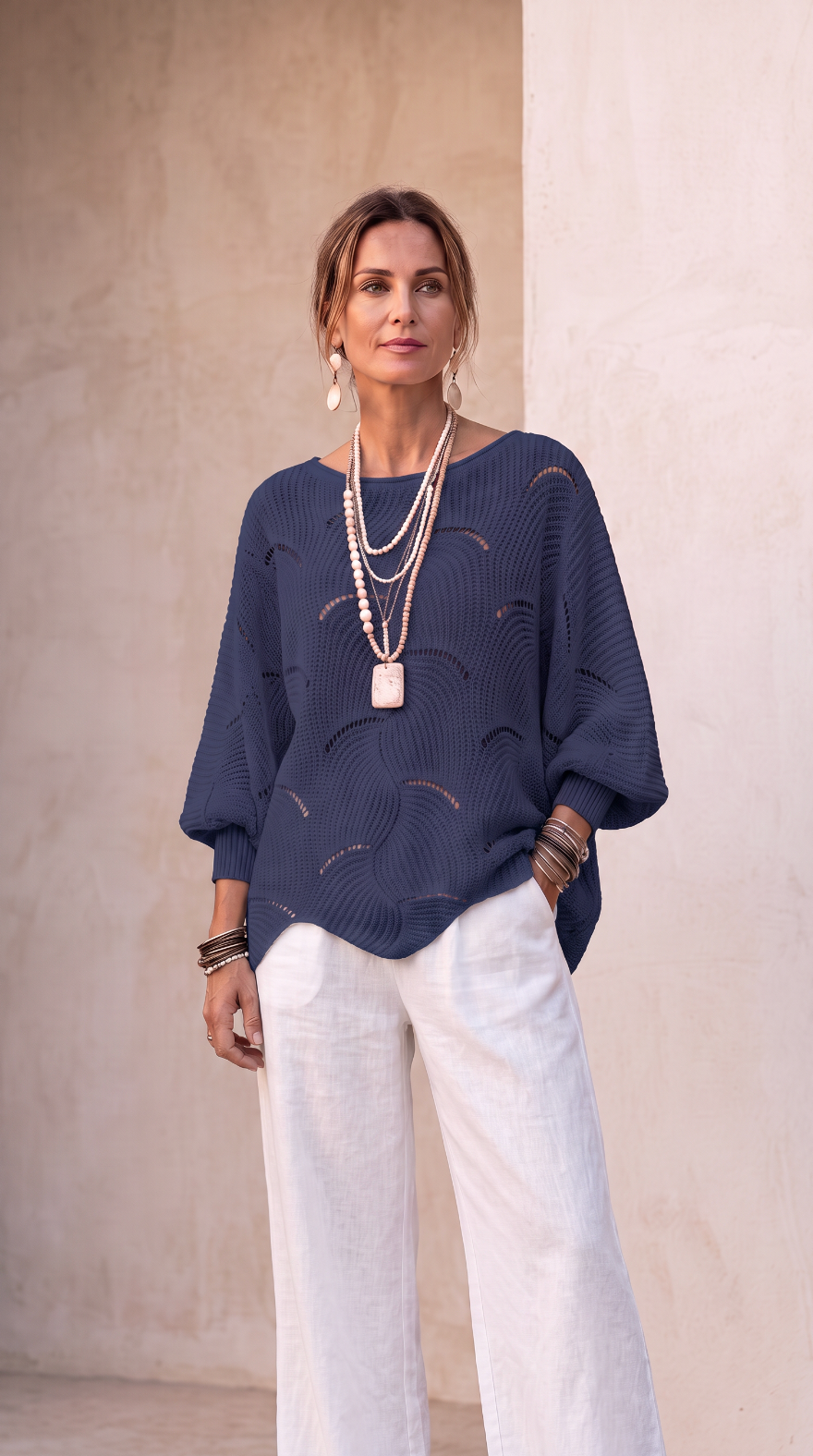 The Wave Pointelle Sweater