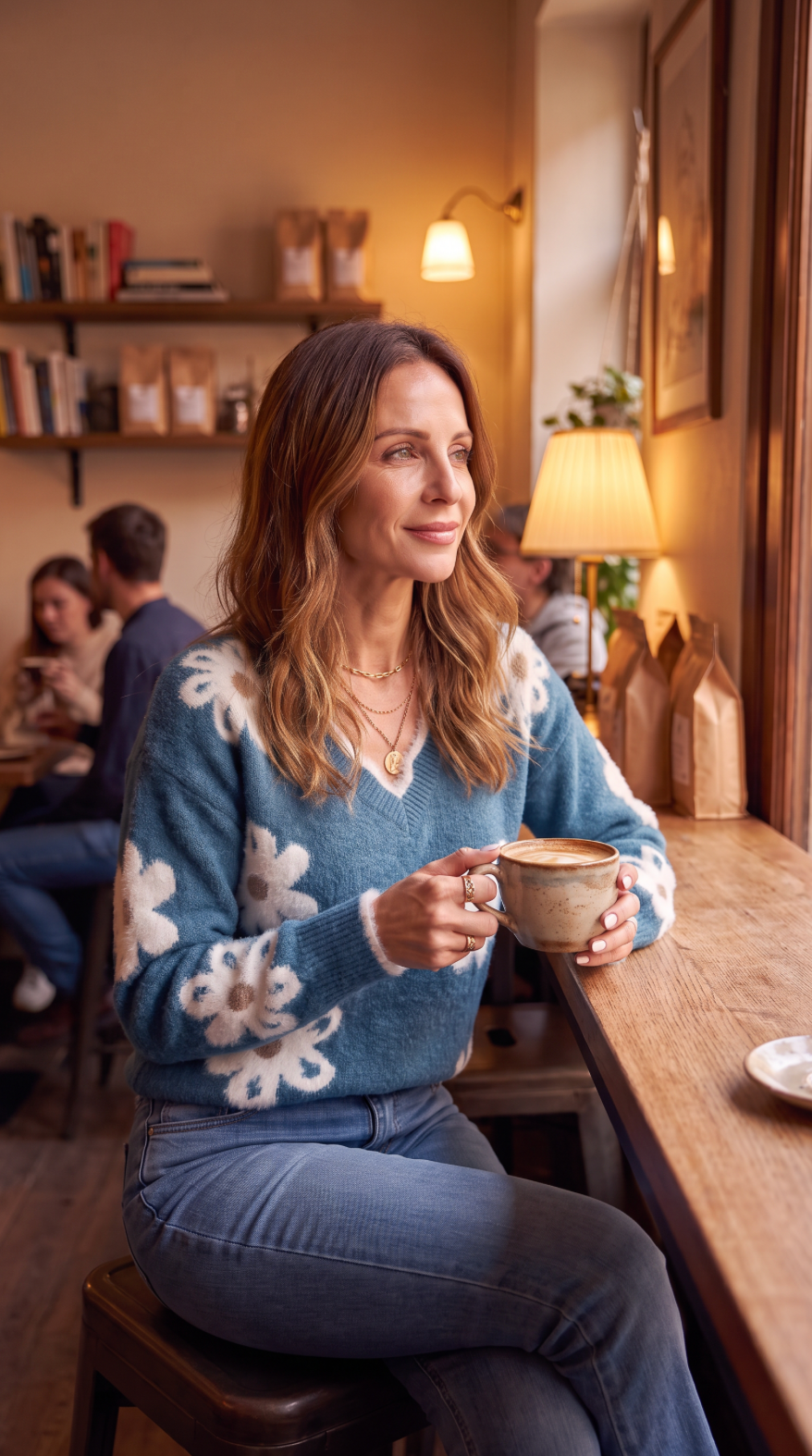 The Floral V-Neck Sweater
