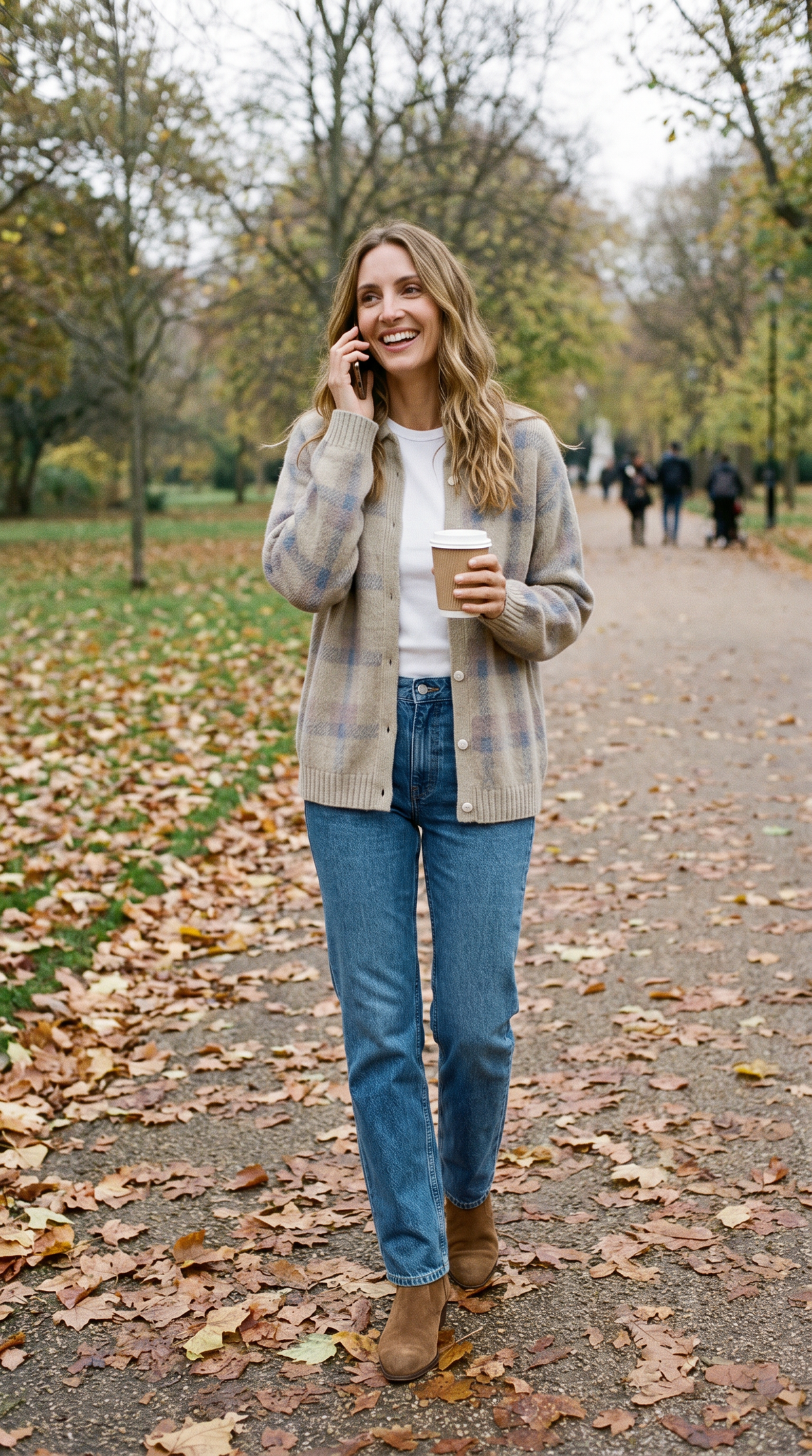 The Oversized Check Cardigan