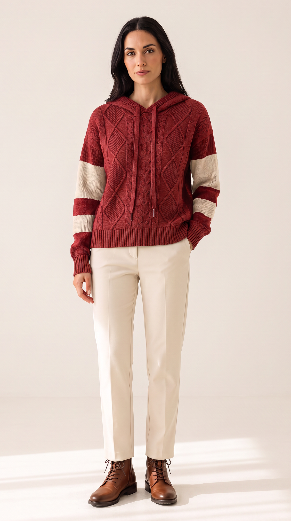The Hooded Jacquard Sweater