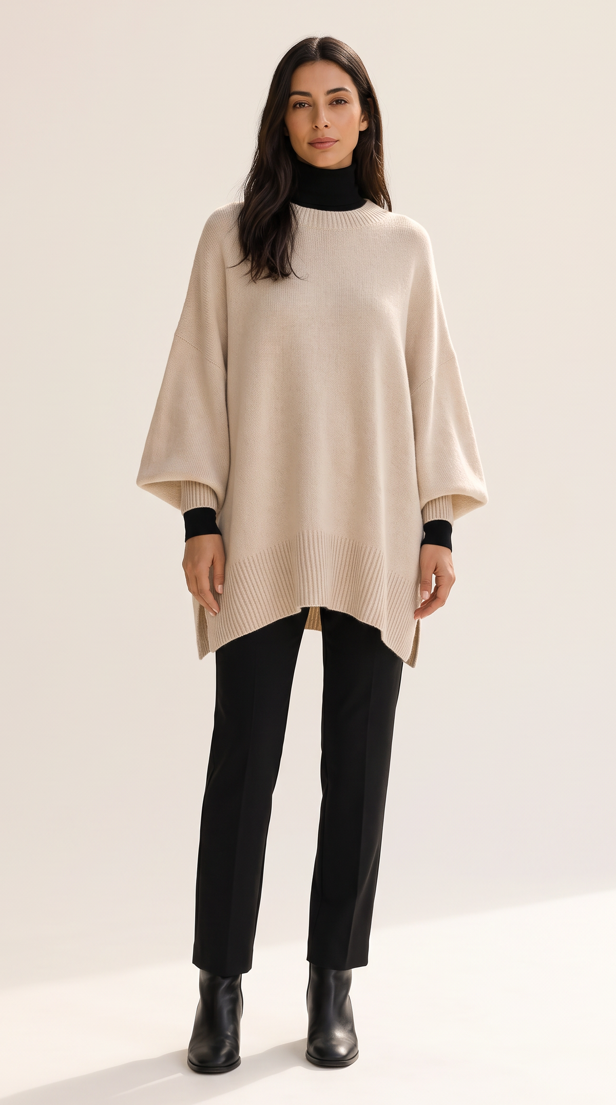 The Oversized Knit Poncho