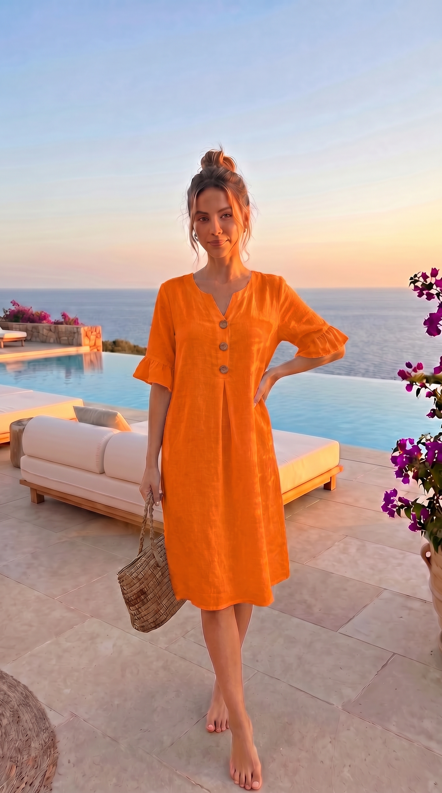 The Button Midi Dress