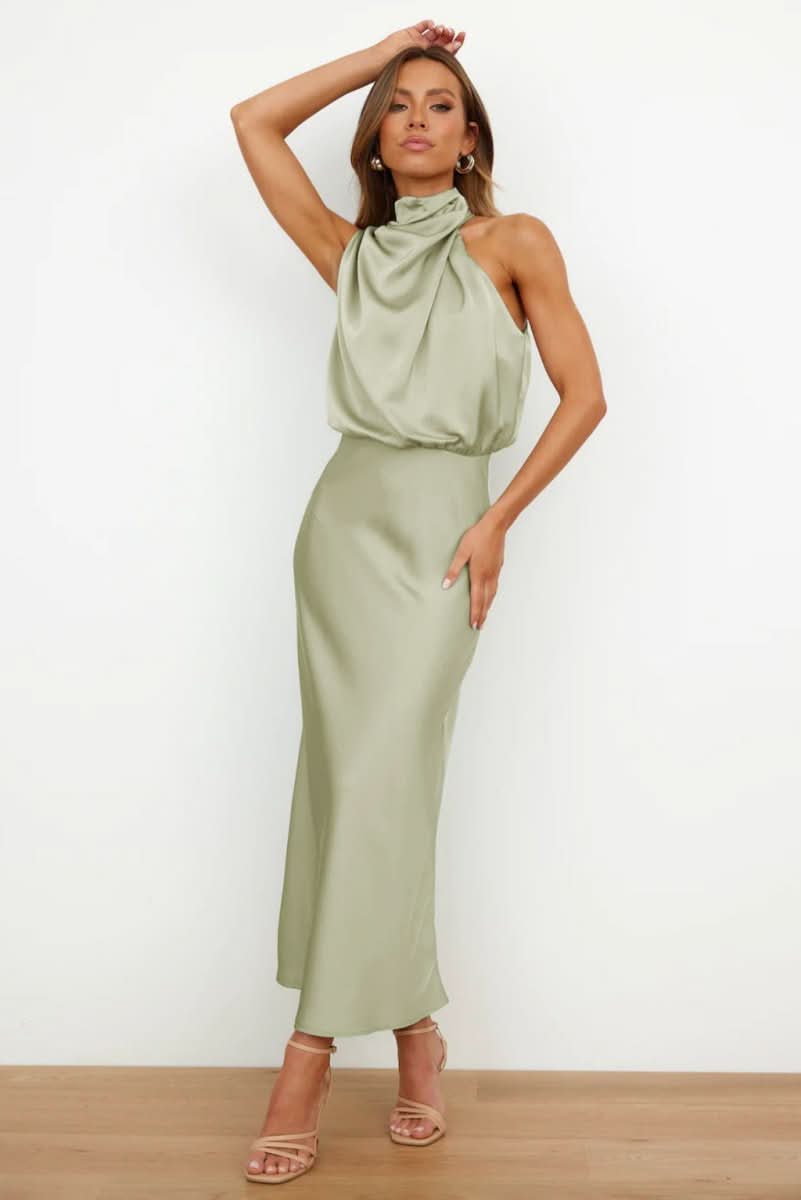 The Satin Halter Dress