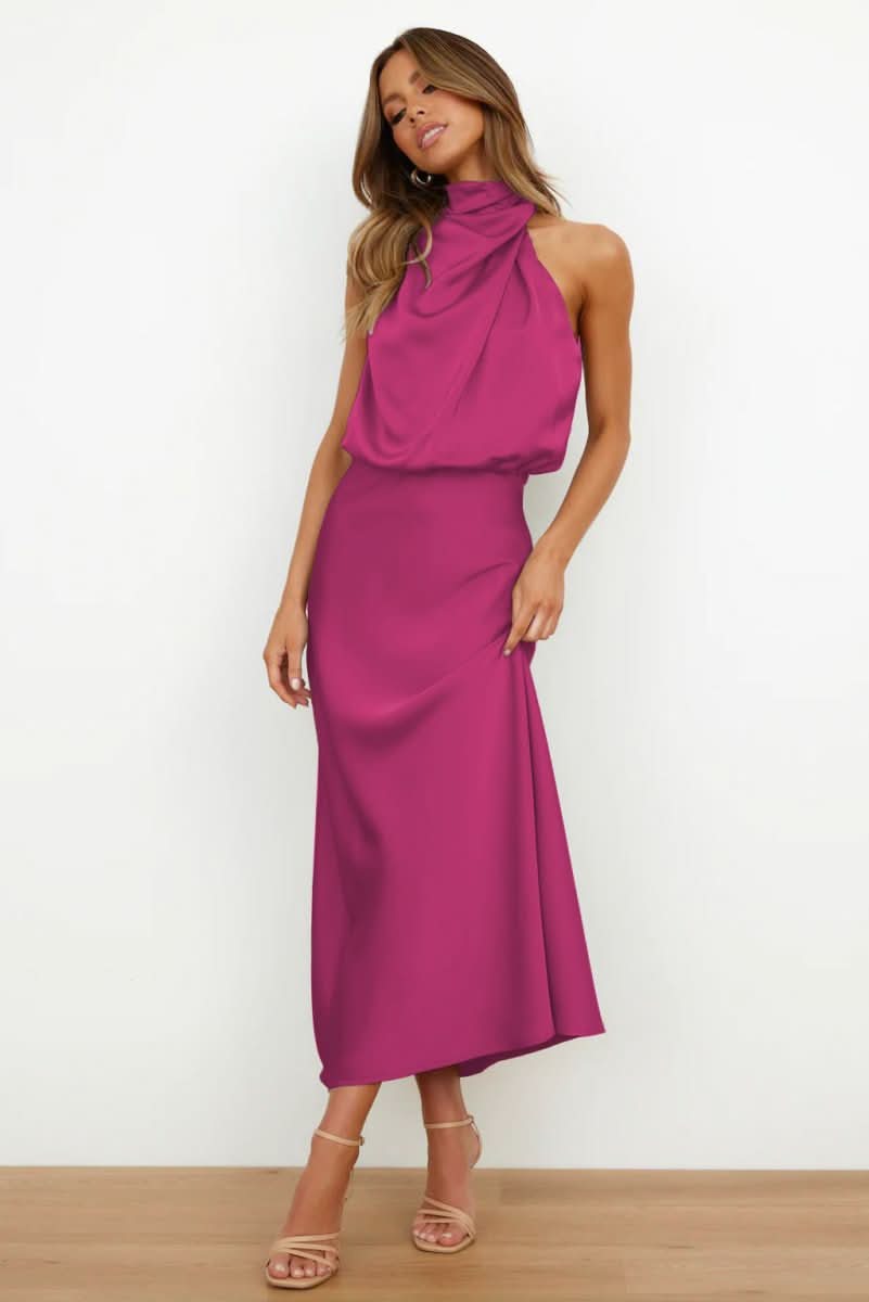 The Satin Halter Dress