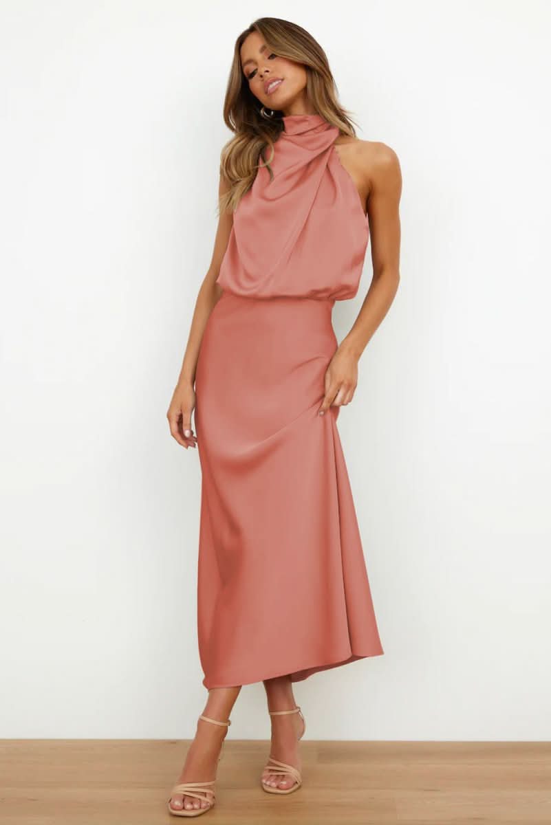 The Satin Halter Dress