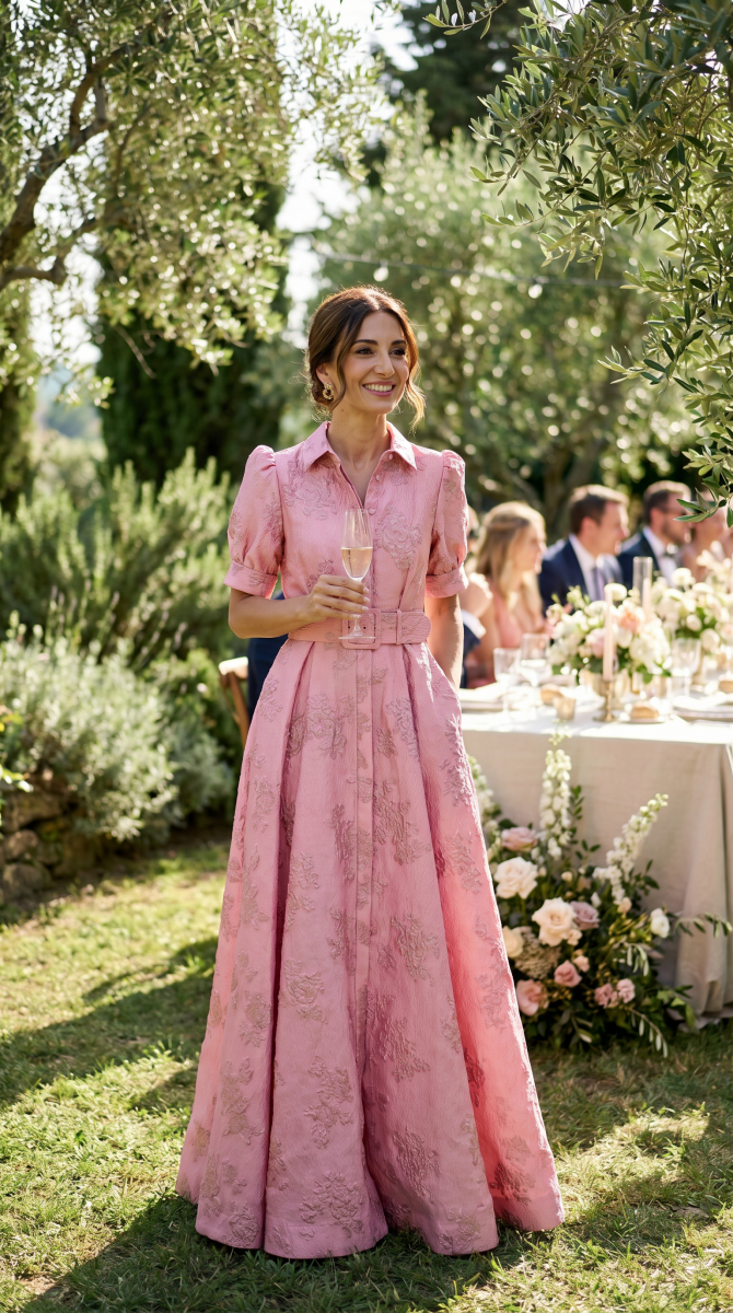 The Camélia Jacquard Maxi Dress