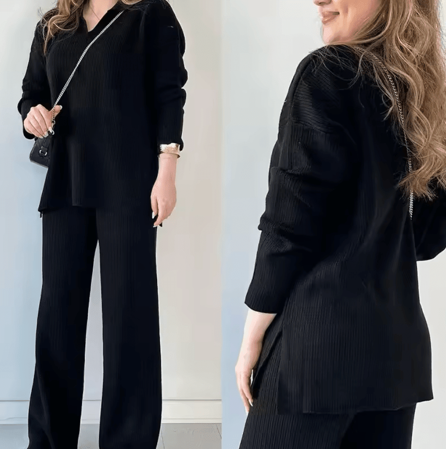 The Weekend V-Neck Knit Set