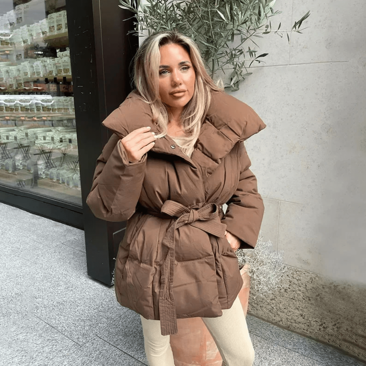 The Aspen Belted Puffer Jacket