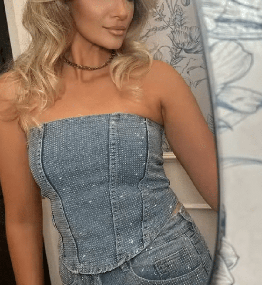 The Starlit Denim Corset Set
