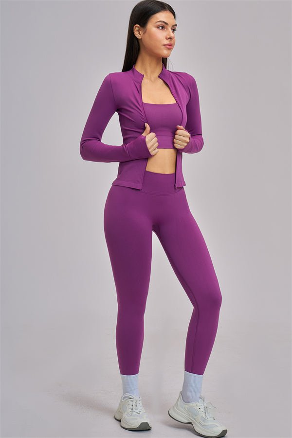 The Soleil Set | Jacket · Sports Bra · Legging