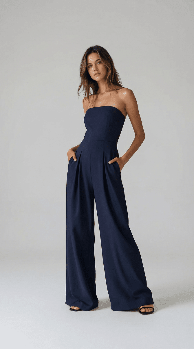 The Valentina Strapless Jumpsuit