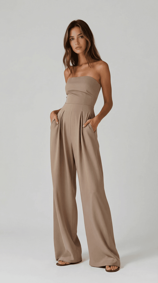The Valentina Strapless Jumpsuit