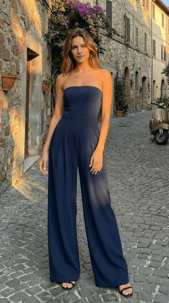The Valentina Strapless Jumpsuit