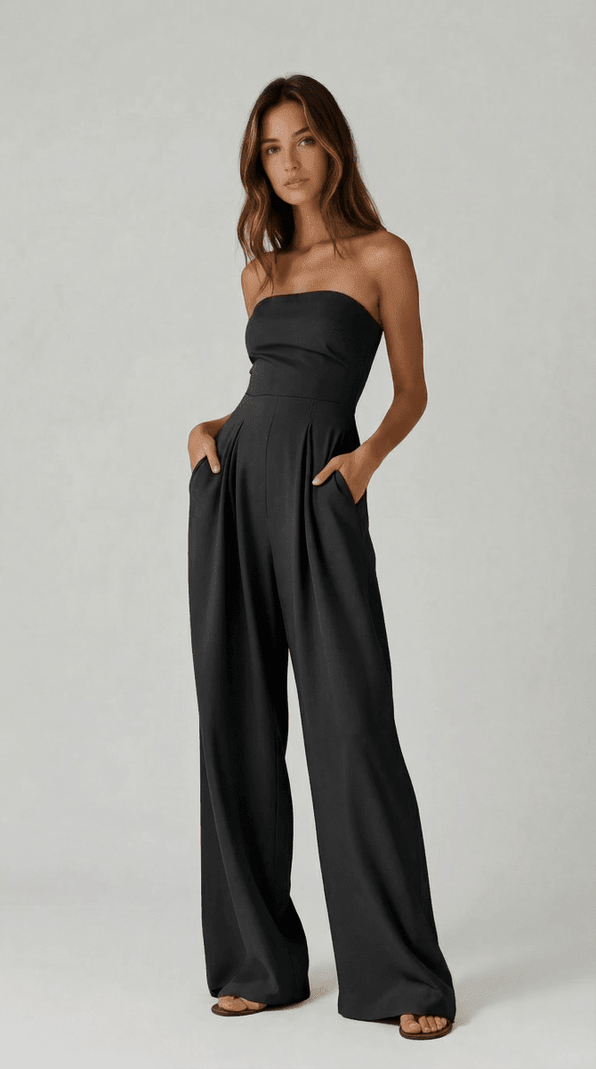 The Valentina Strapless Jumpsuit