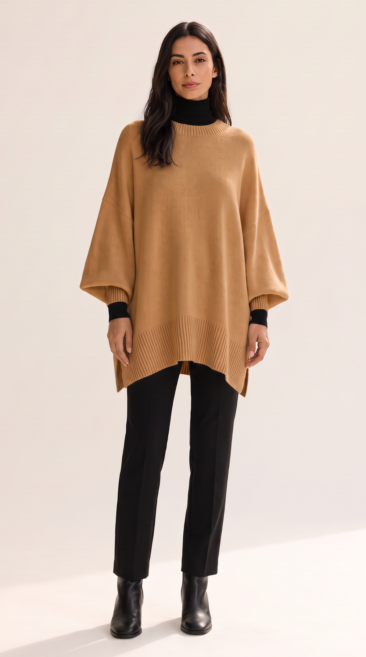 The Oversized Knit Poncho