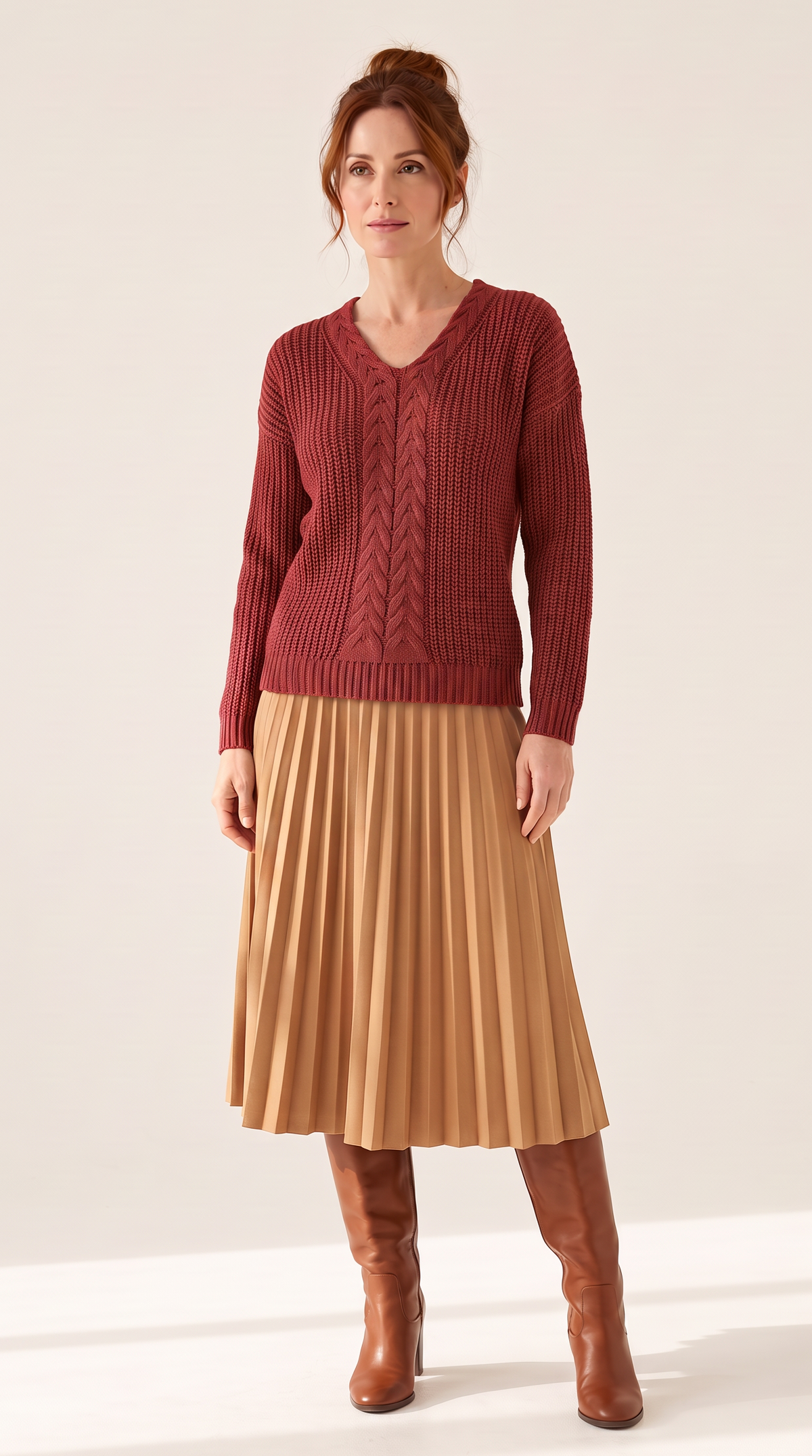 The Textured V-Neck Sweater