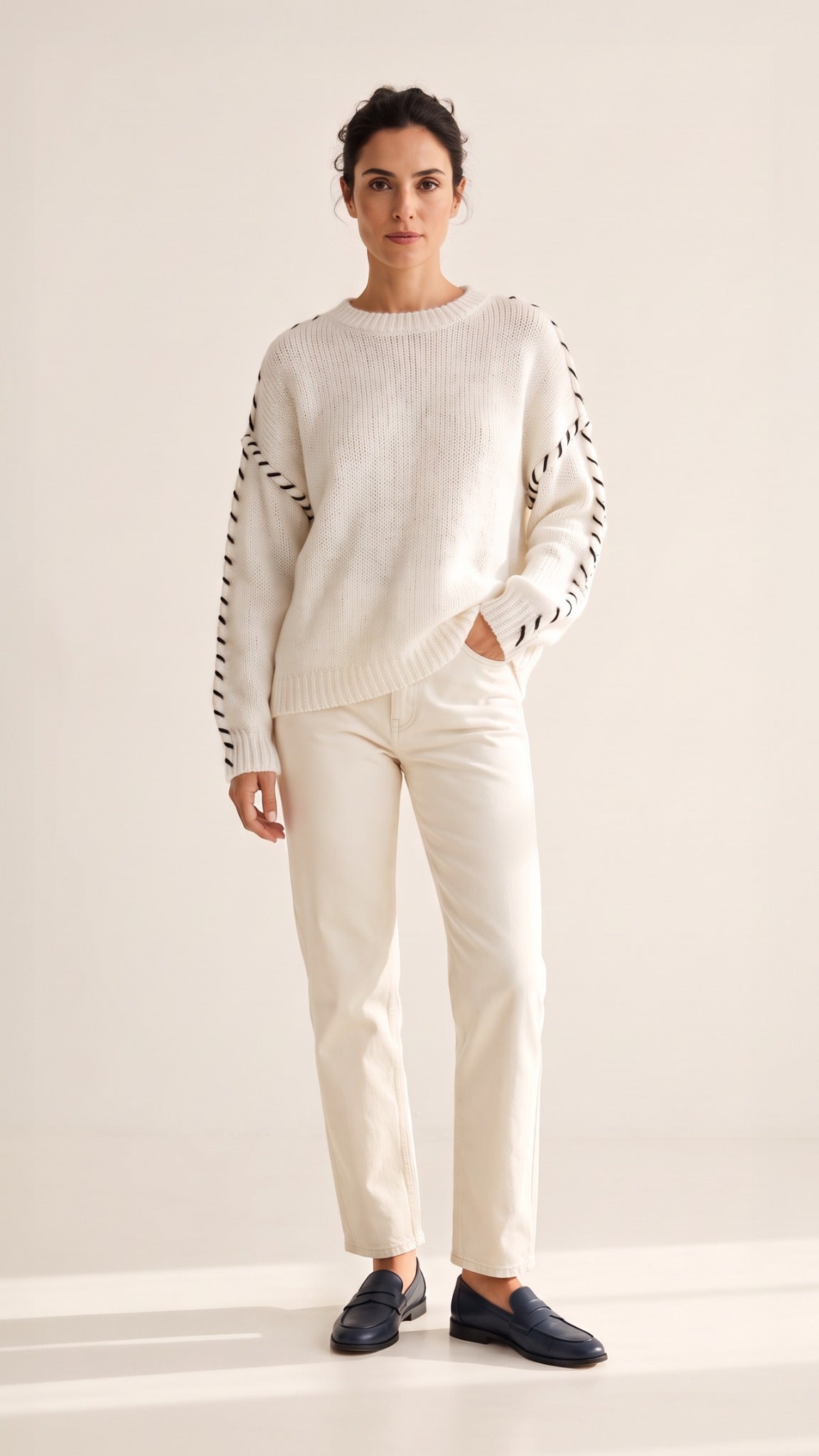 The Contrast Stitch Sweater