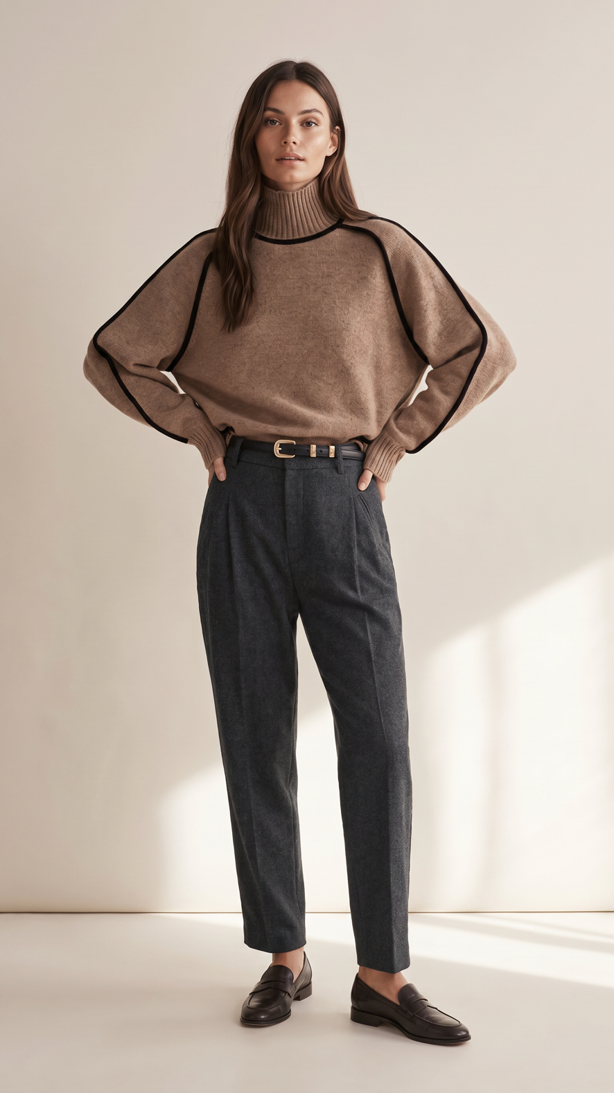 The Contrast Trim Turtleneck