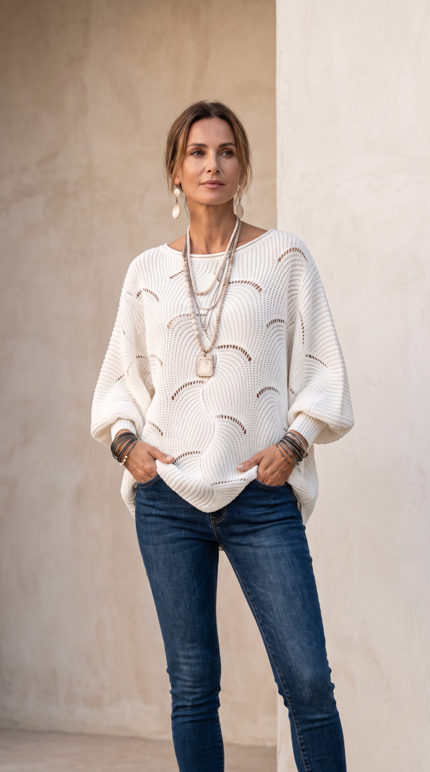 The Wave Pointelle Sweater
