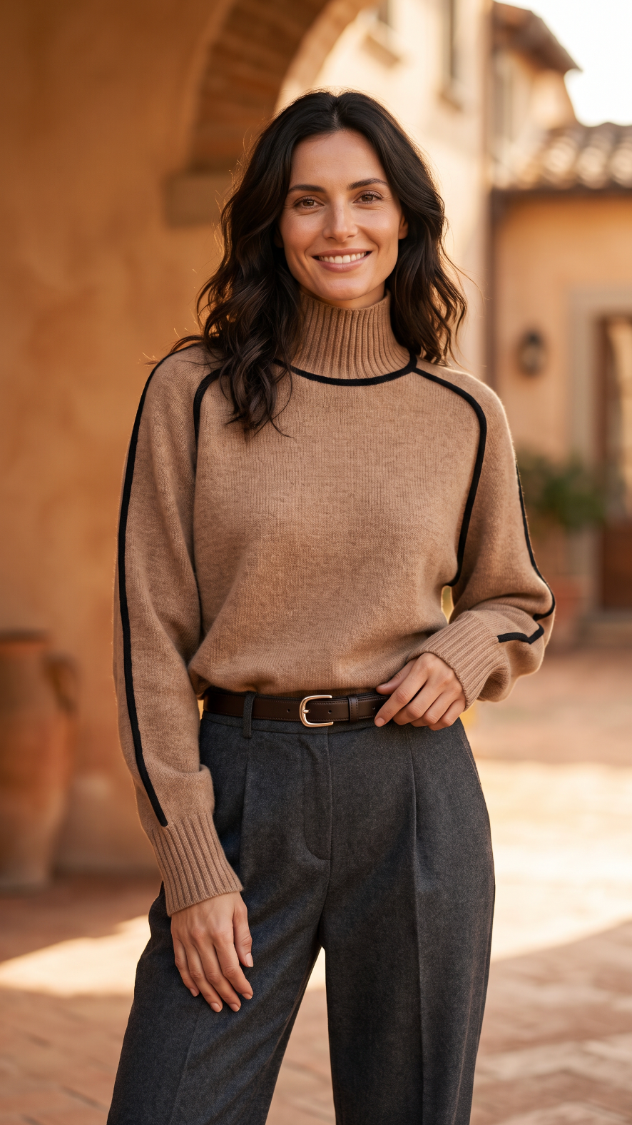 The Contrast Trim Turtleneck