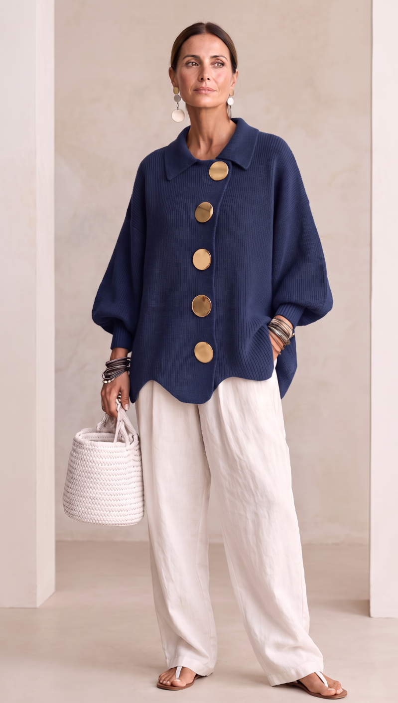 The Golden Button Cardigan