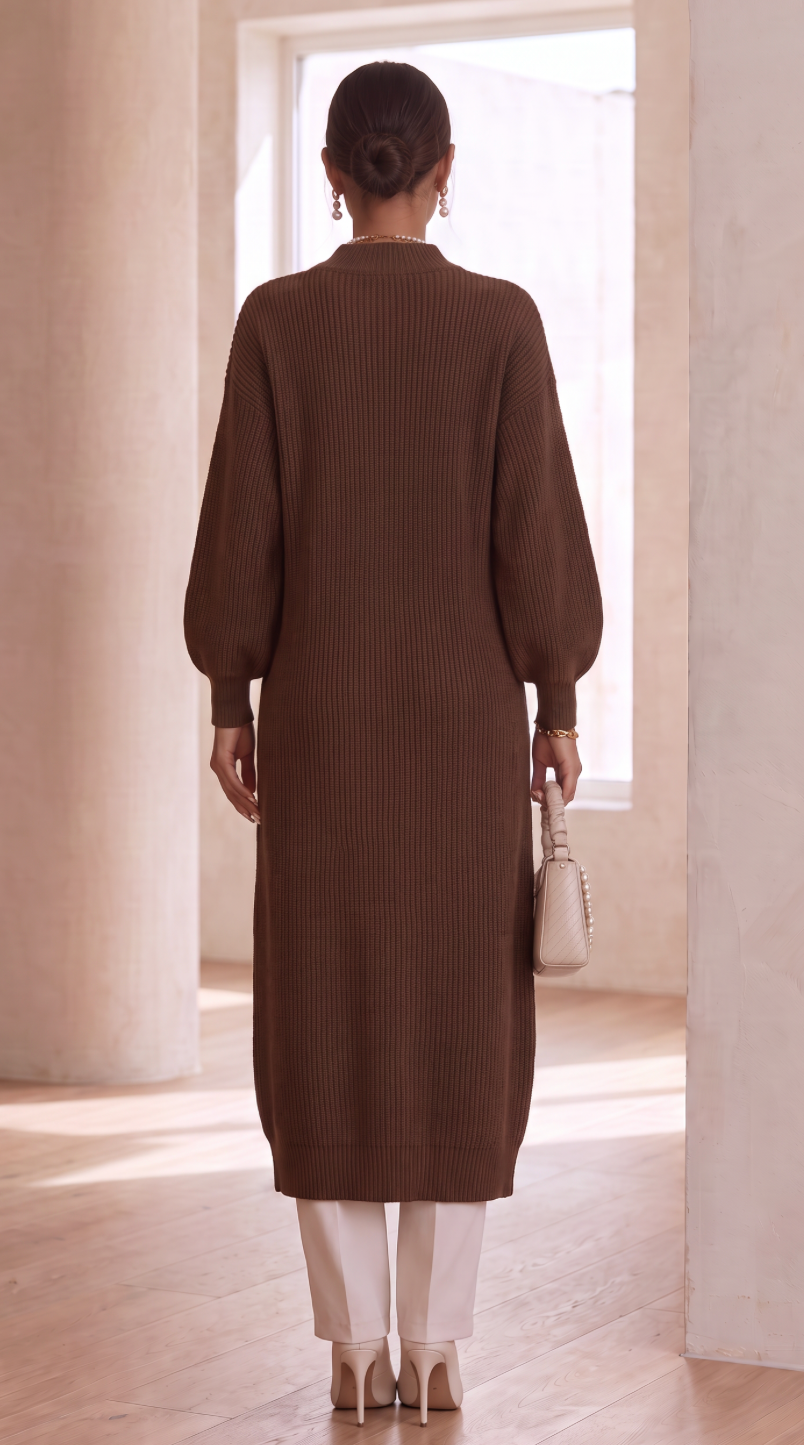 The Asymmetric Button Sweater