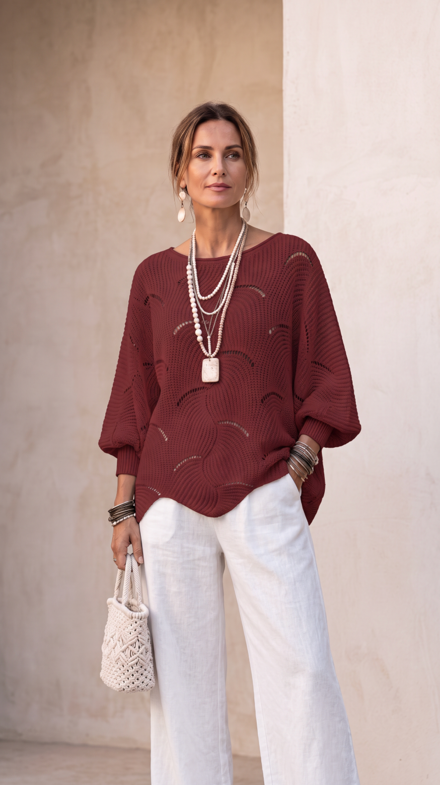 The Wave Pointelle Sweater