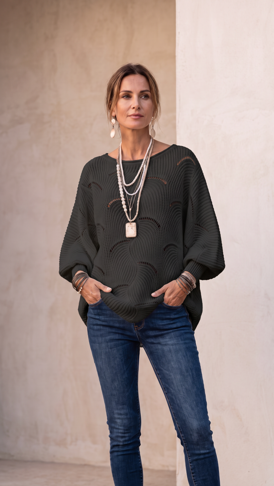The Wave Pointelle Sweater