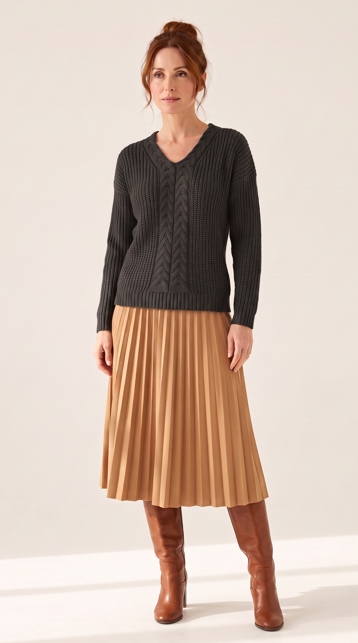 The Textured V-Neck Sweater