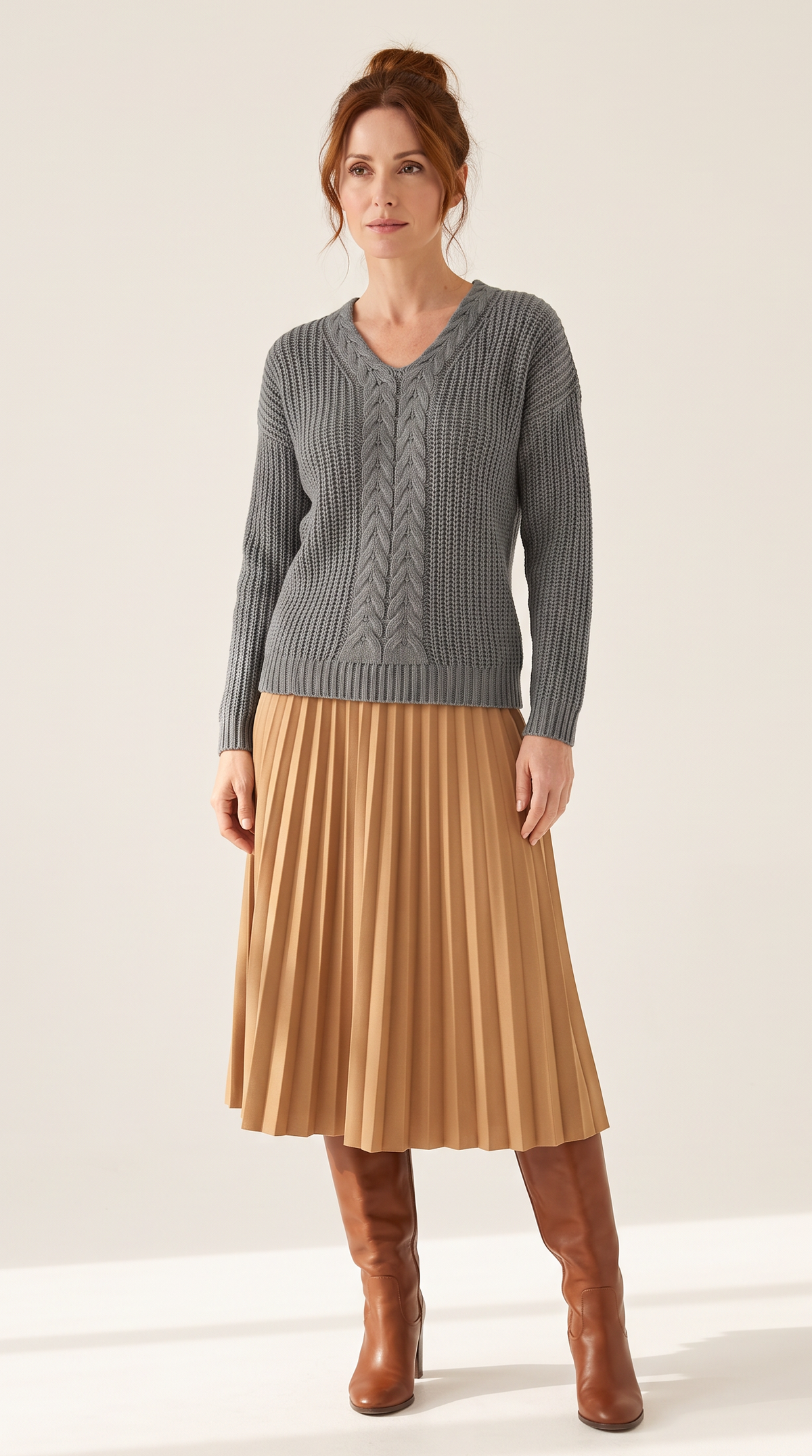 The Textured V-Neck Sweater