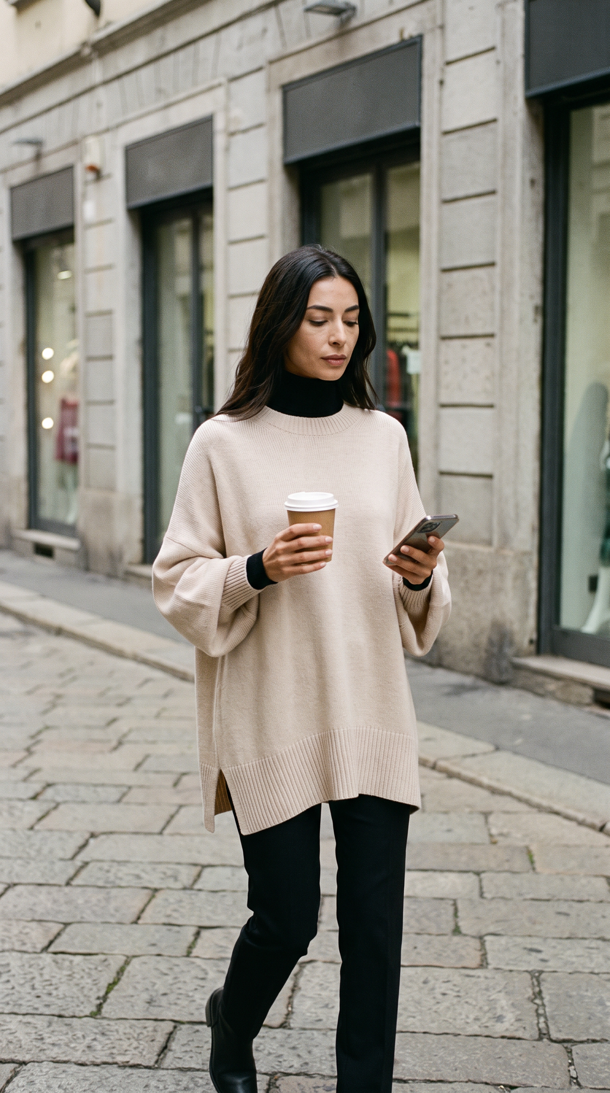 The Oversized Knit Poncho
