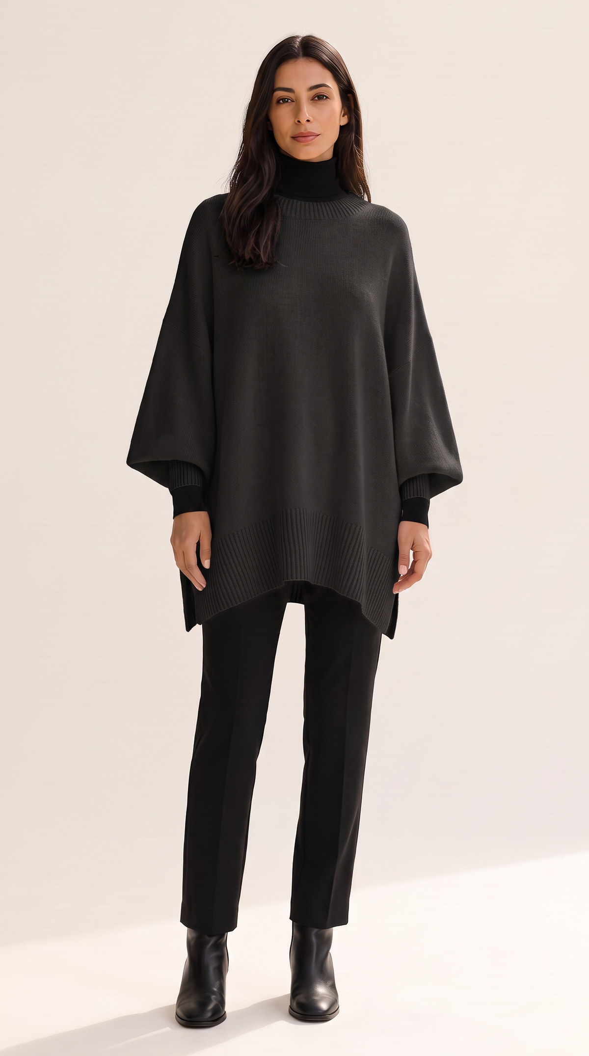 The Oversized Knit Poncho