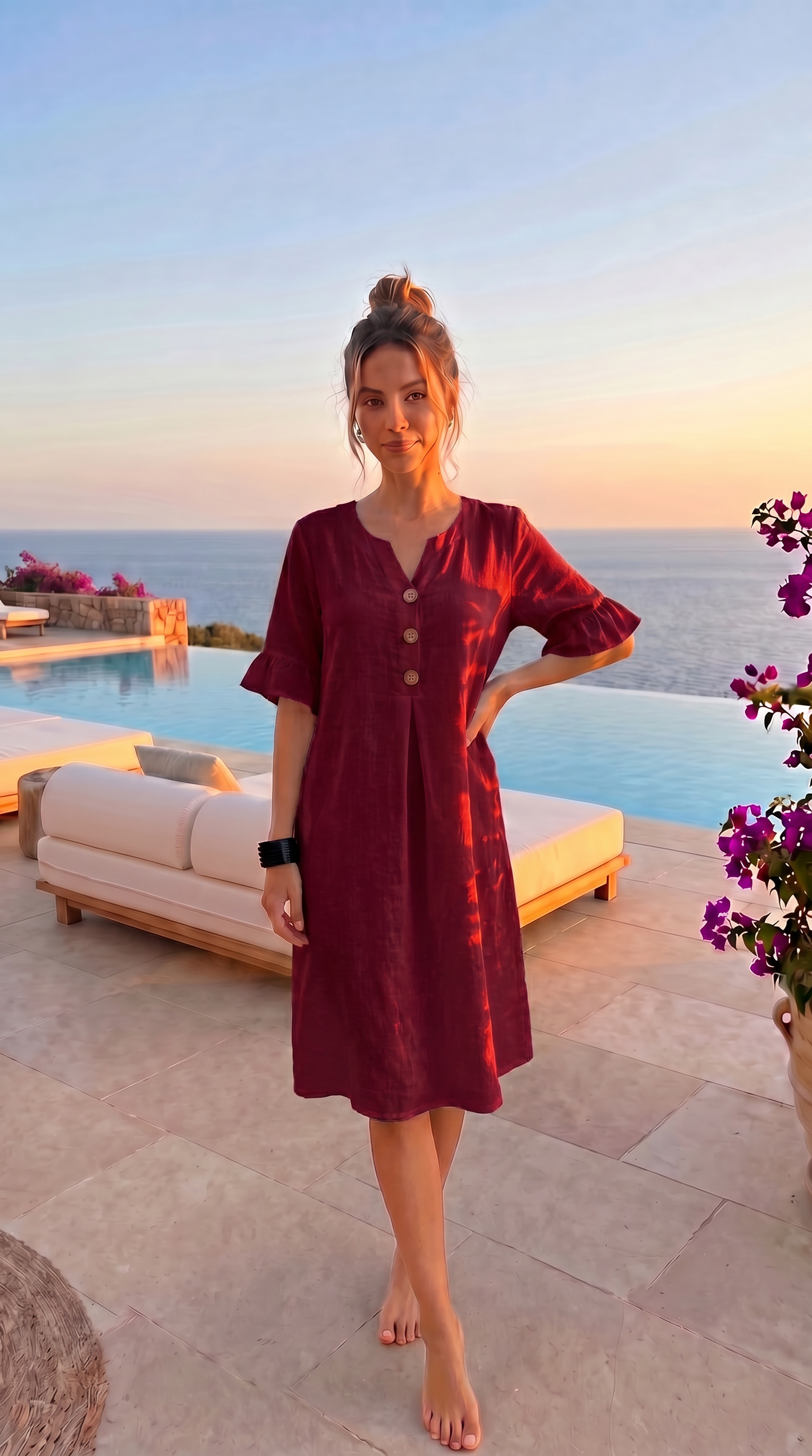 The Button Midi Dress