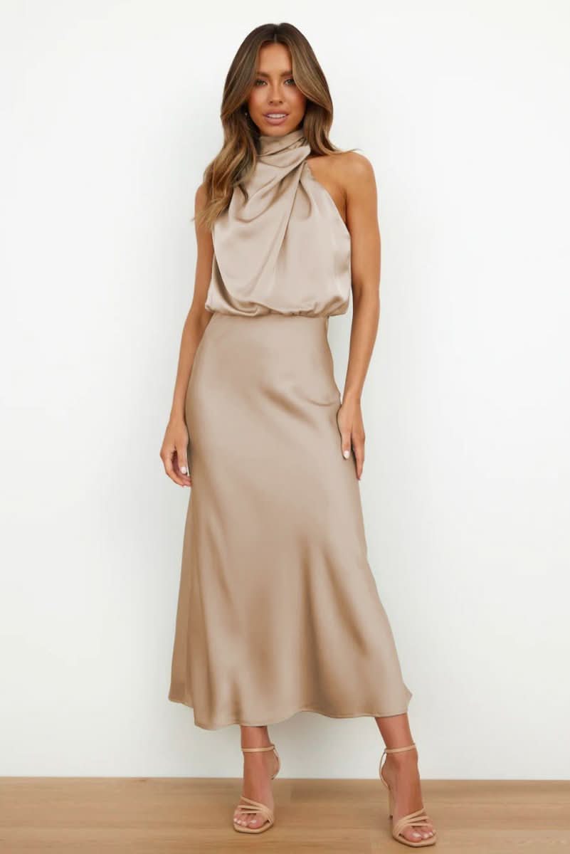 The Satin Halter Dress
