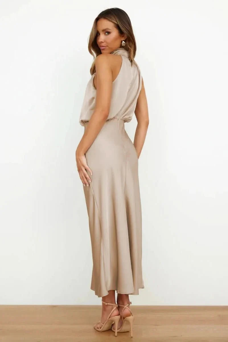 The Satin Halter Dress
