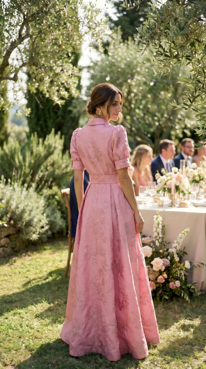 The Camélia Jacquard Maxi Dress