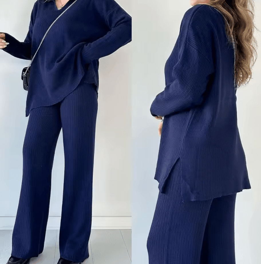 The Weekend V-Neck Knit Set