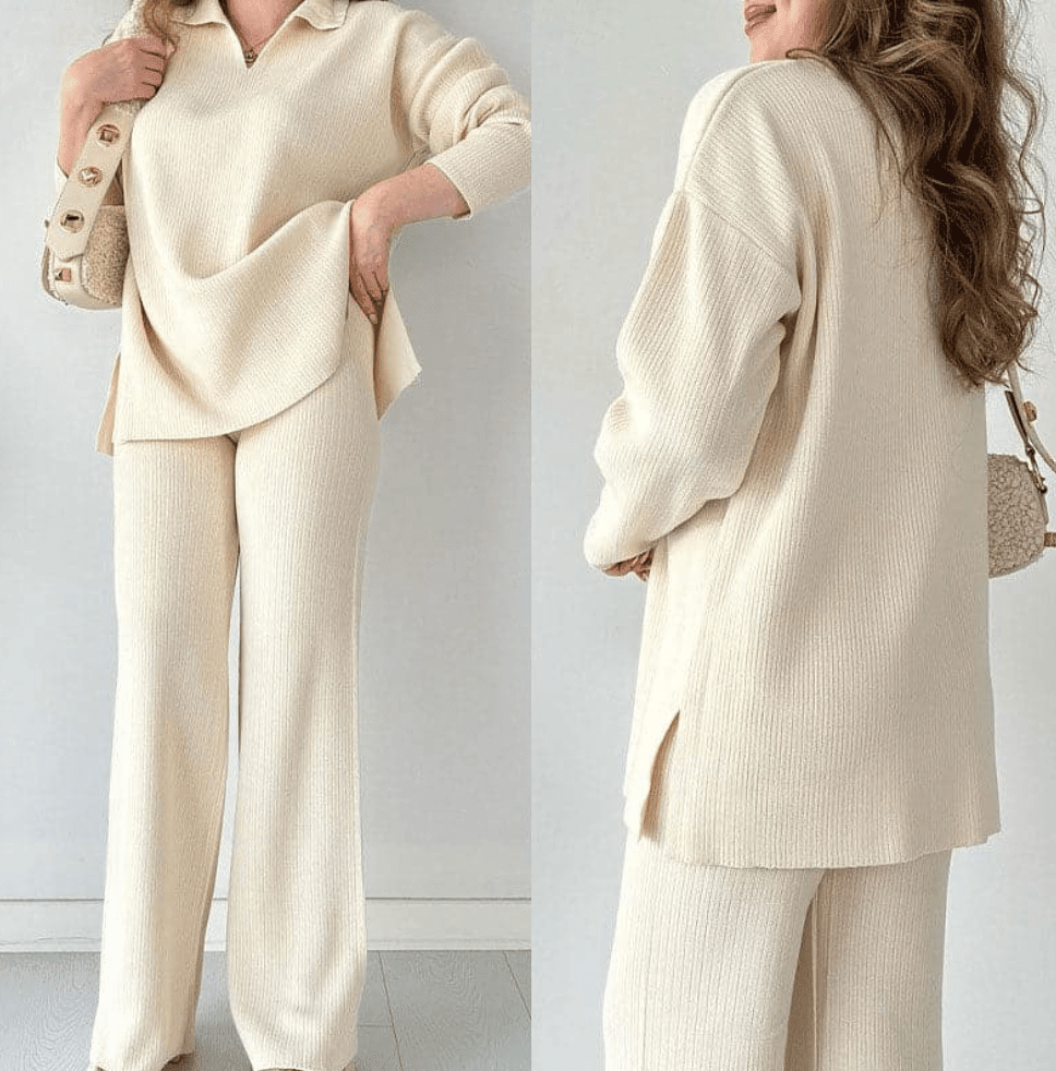 The Weekend V-Neck Knit Set