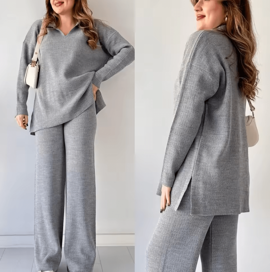 The Weekend V-Neck Knit Set