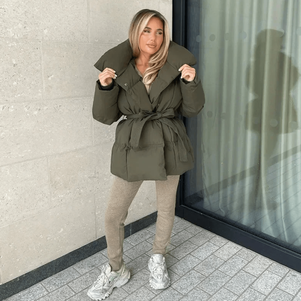 The Aspen Belted Puffer Jacket