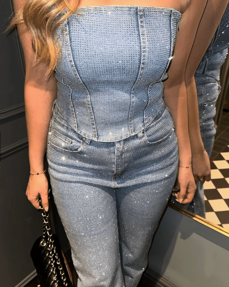 The Starlit Denim Corset Set