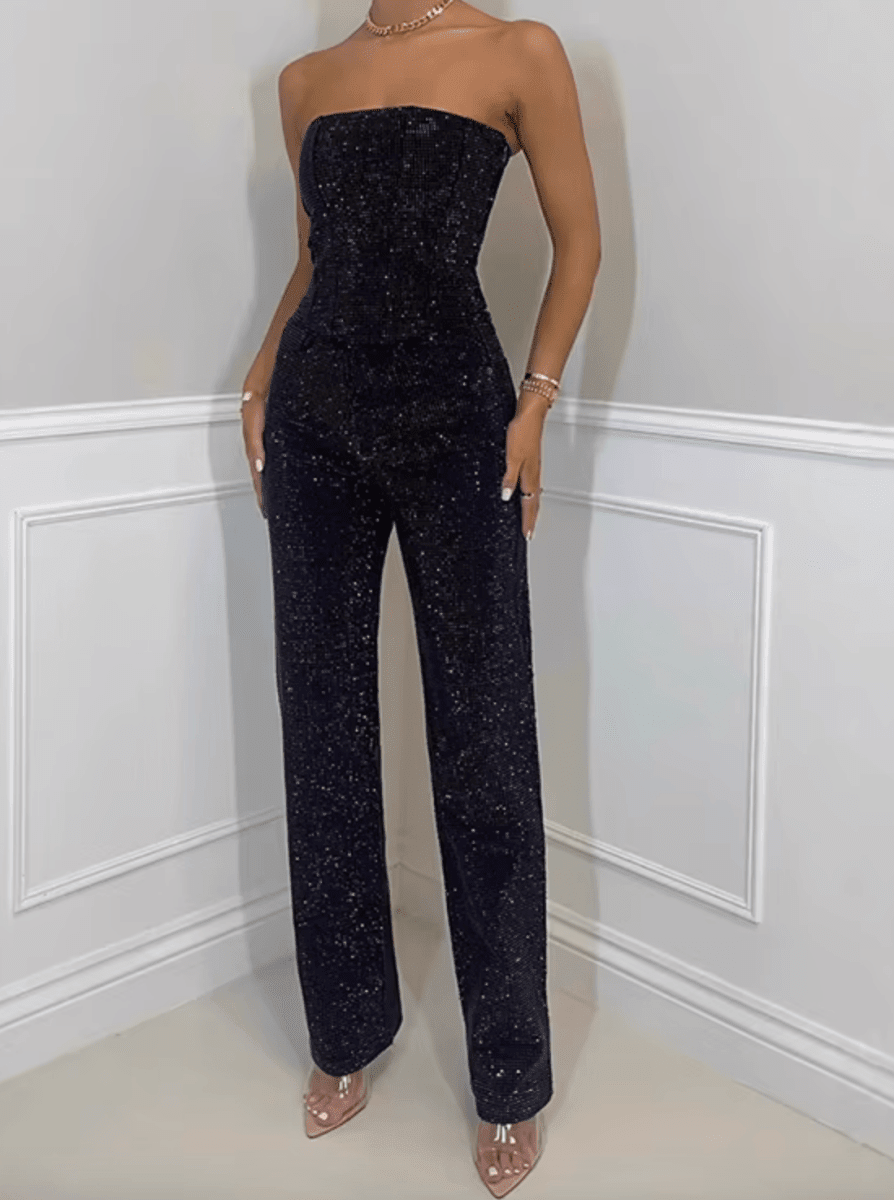 The Starlit Denim Corset Set