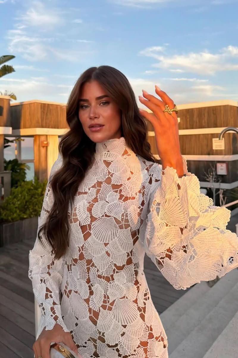 The Dentelle Cut-Out Mini Dress