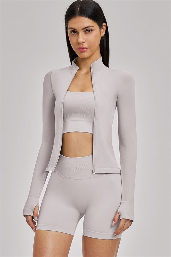 The Celeste Set | Jacket · Sports Bra · Shorts